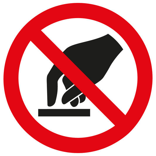 Verbotsschild - Berühren verboten