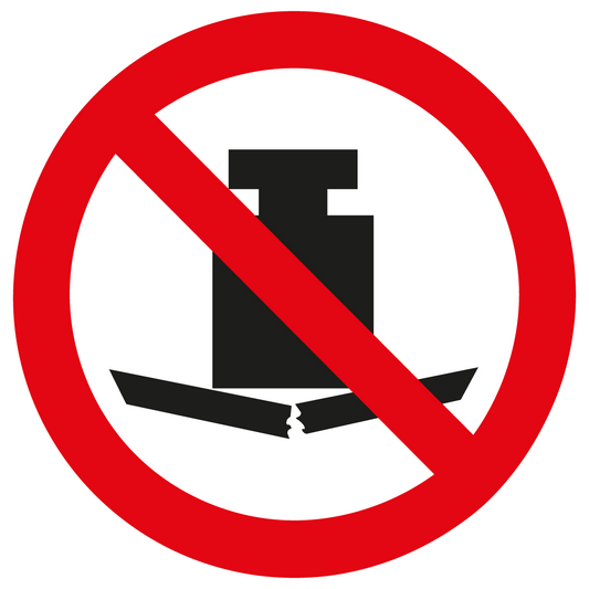 Verbotsschild - Keine schwere Last