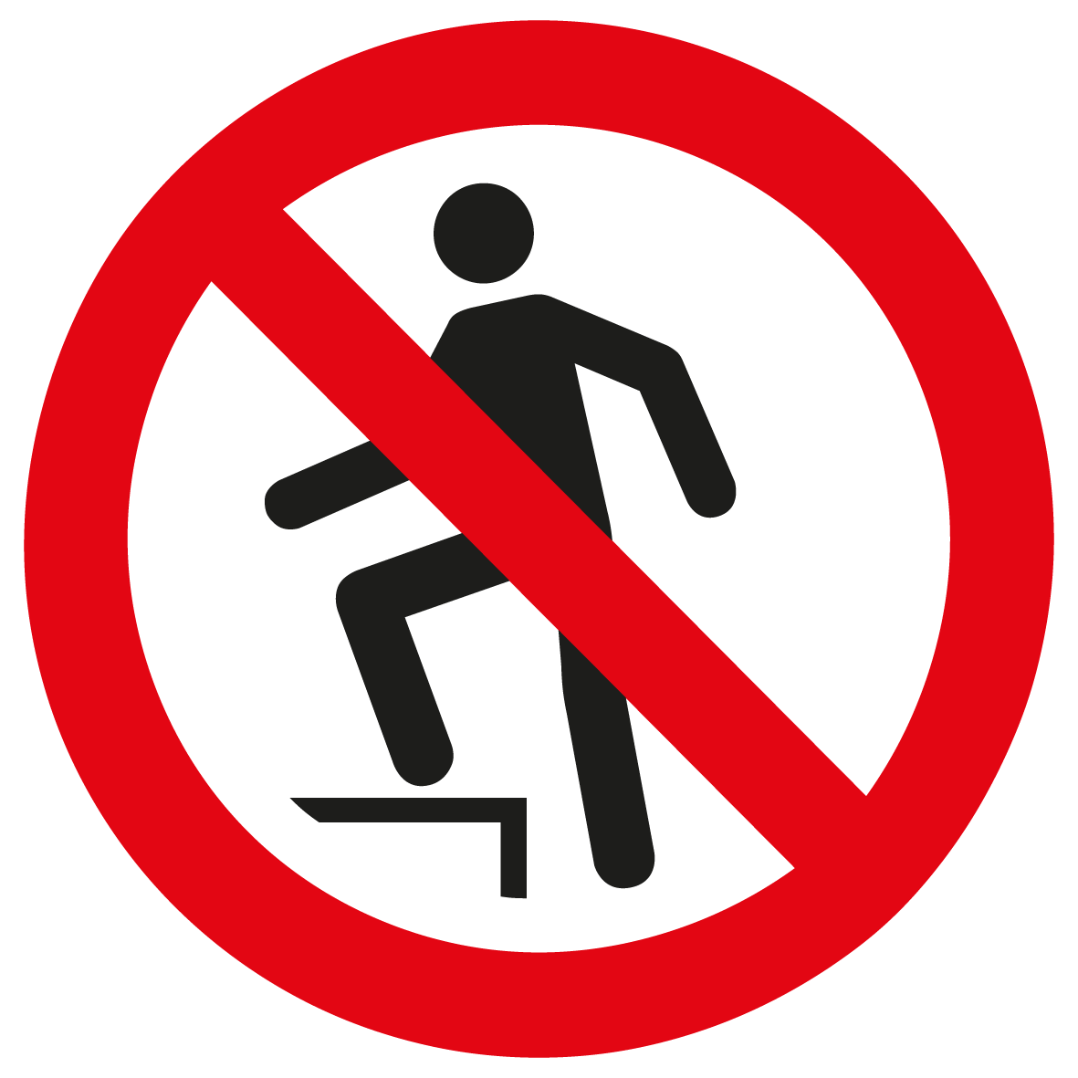 Verbotsschild - Aufsteigen verboten