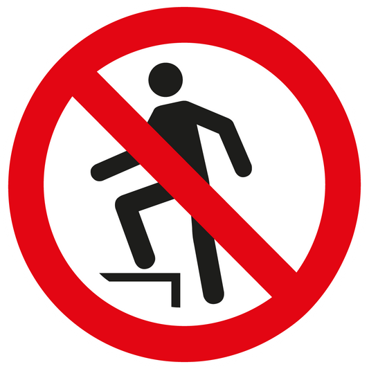 Verbotsschild - Aufsteigen verboten