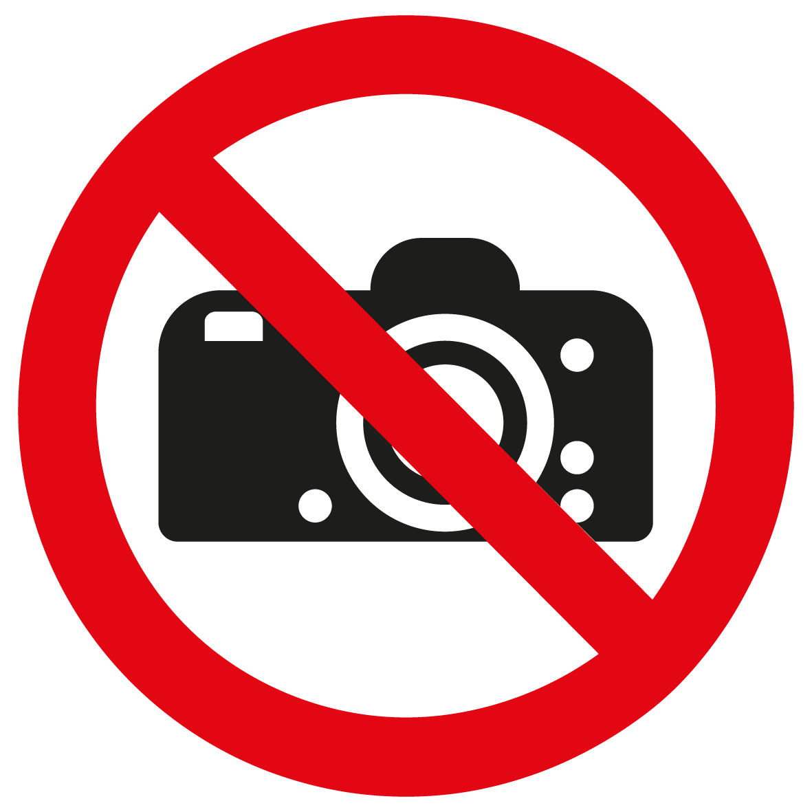 Verbotsschild - Fotografieren verboten