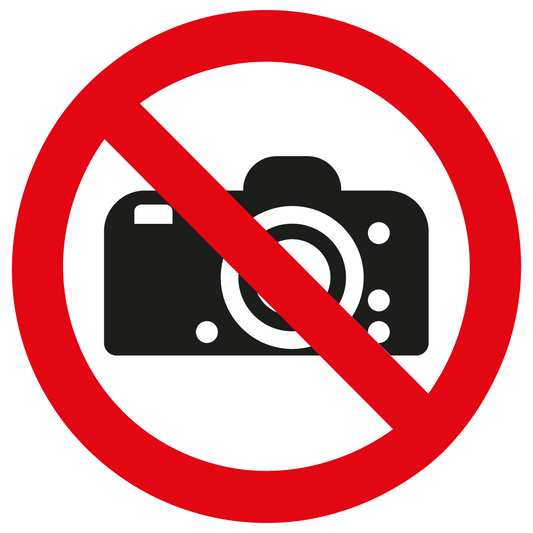 Verbotsschild - Fotografieren verboten