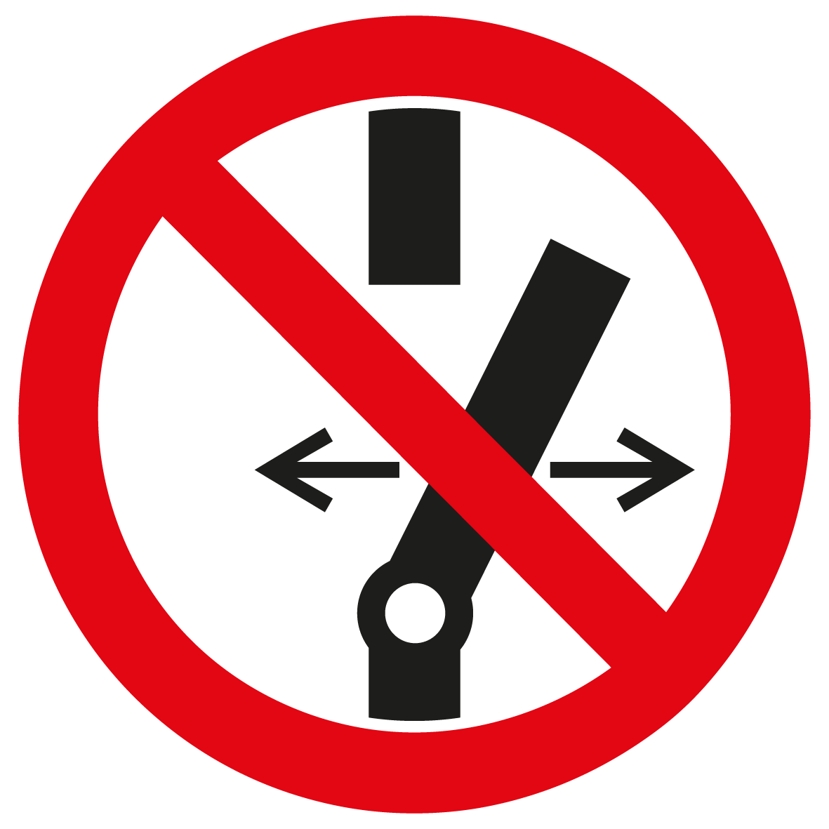 Verbotsschild - Schalten verboten