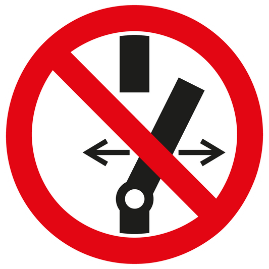 Verbotsschild - Schalten verboten