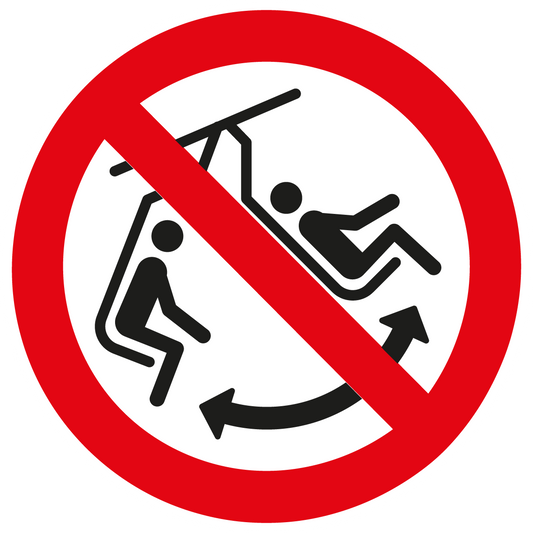 Verbotsschild - Schaukeln im Sessel verboten