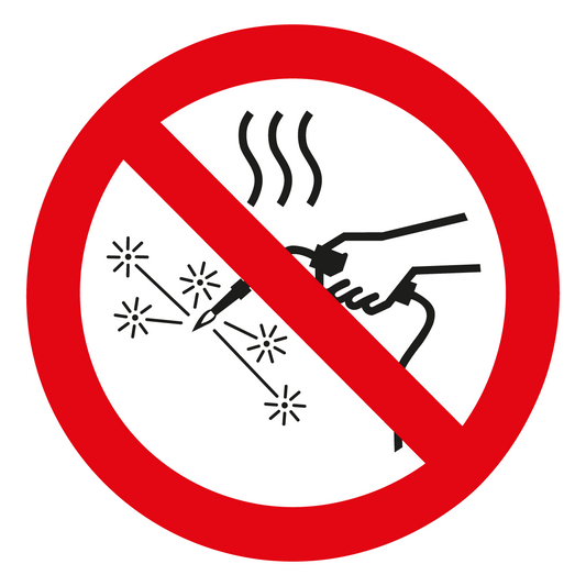 Verbotsschild - Heißarbeiten verboten