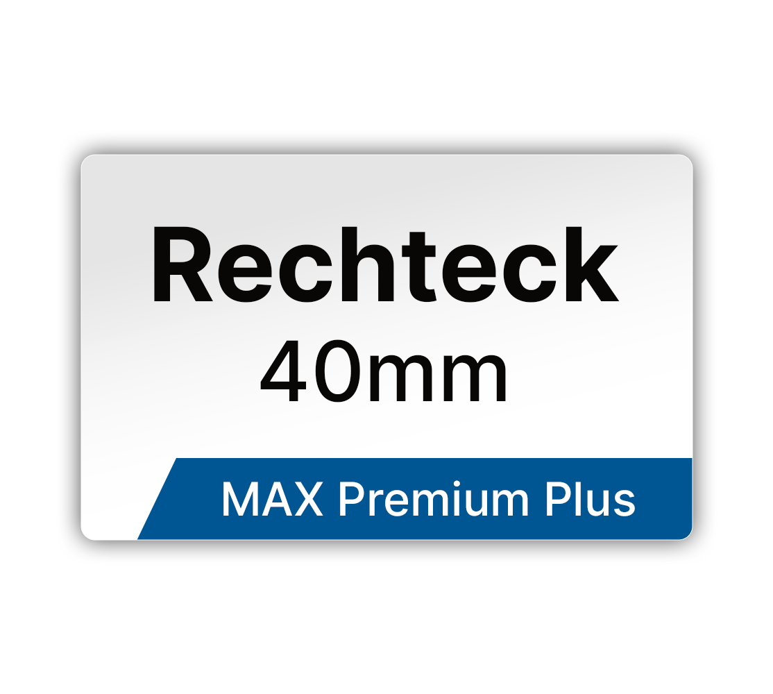 Max Premium Plus Rechteck Etiketten - LabelMax MP1 - 40mm