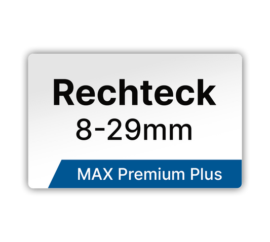 Max Premium Plus Rechteck Etiketten - LabelMax 8-29mm Breite