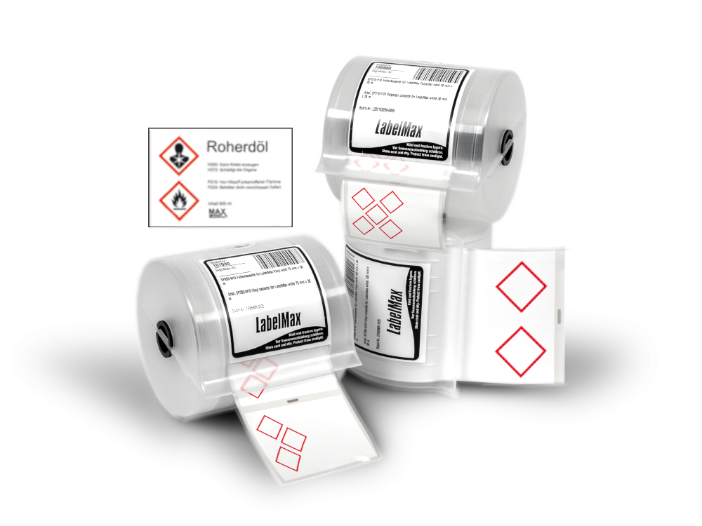 Max Premium Plus GHS Etiketten mit vorgedruckter Raute (1-5)