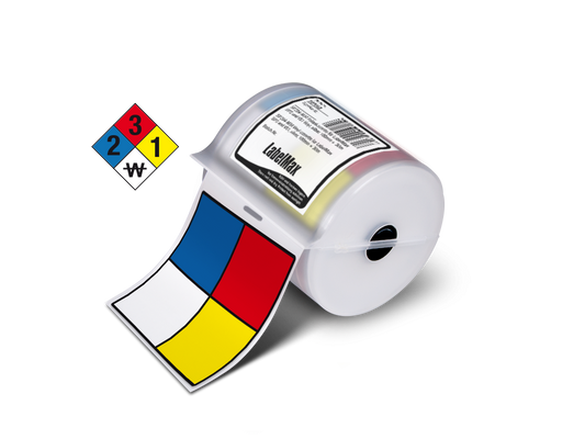 Gefahrendiamant - 100 x 100 mm - 250 Stck./Rolle
