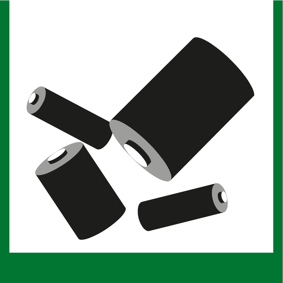 Wertstoffschild - Batterien