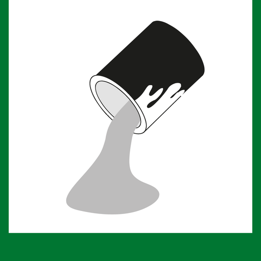 Wertstoffschild - Farbreste
