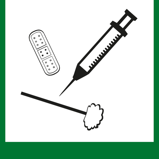 Wertstoffschild - Medizinisches Zubehör