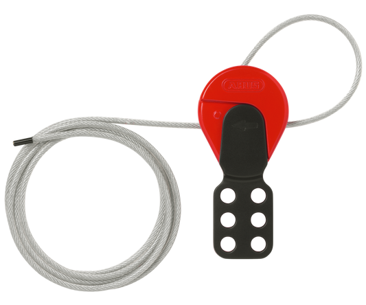 Safelex™ Universal Kabel-Verriegelung inkl. patentiertem Klemm-Mechanismus (jederzeit nachspannbar!) mit beschichtetem Stahlkabel