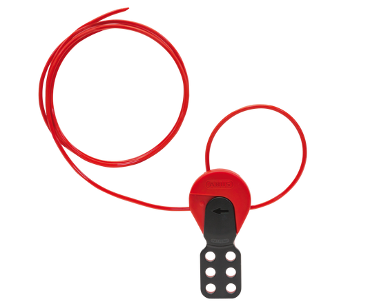 Safelex™ Universal Kabel-Verriegelung inkl. patentiertem Klemm-Mechanismus (jederzeit nachspannbar!) mit nicht-leitendem Nylonkabel