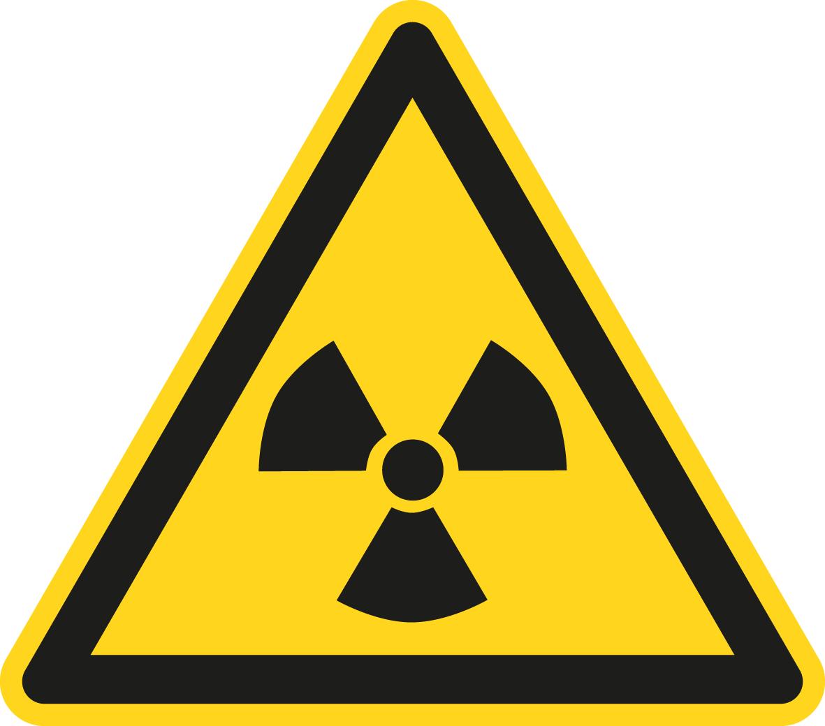 Warnschild - Warnung vor radioaktiven Stoffen