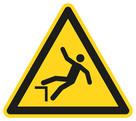 Warnschild - Warnung vor Absturzgefahr