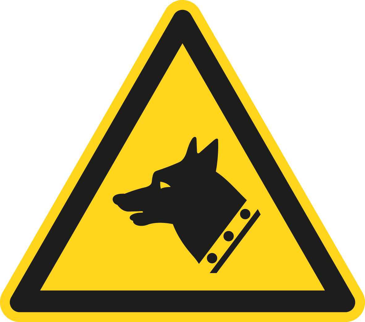 Warnschild - Warnung vor Wachhunden