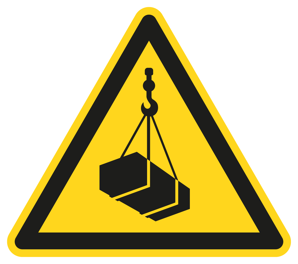Warnschild - Warnung vor schwebender Last