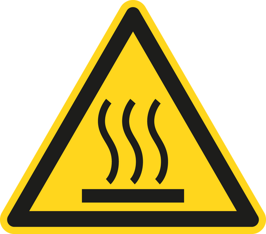 Warnschild - Warnung vor heißer Oberfläche