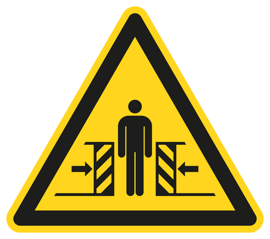 Warnschild - Warnung vor Quetschgefahr