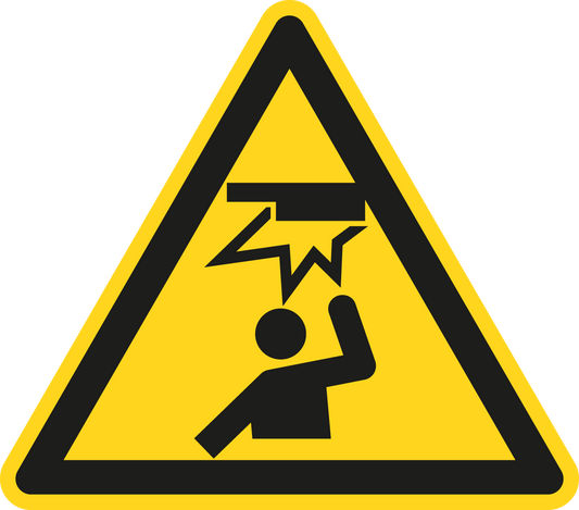 Warnschild - Warnung vor Hindernissen im Kopfbereich