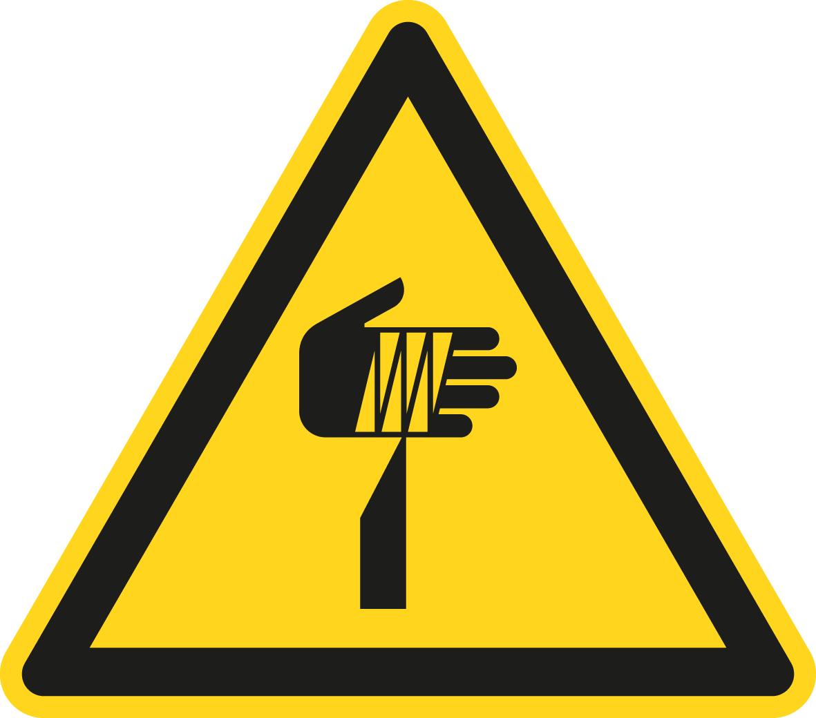 Warnschild - Warnung vor spitzem Gegenstand