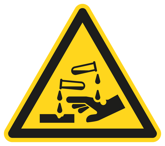 Warnschild - Warnung vor ätzenden Stoffen