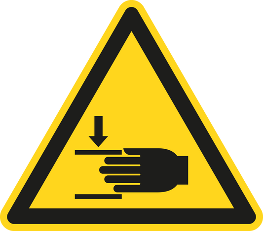 Warnschild - Warnung vor Handverletzungen
