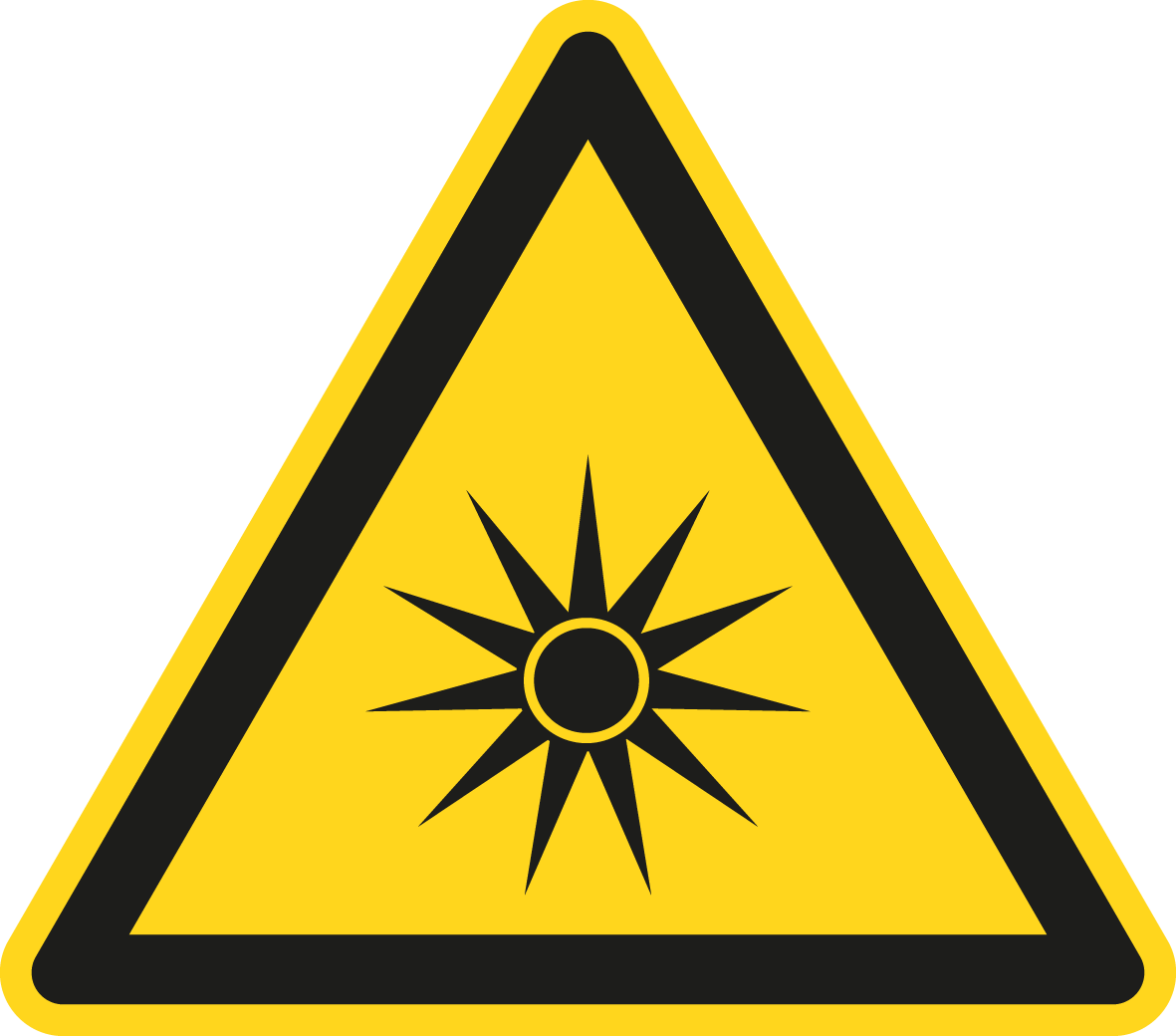 Warnschild - Warnung vor optischer Strahlung
