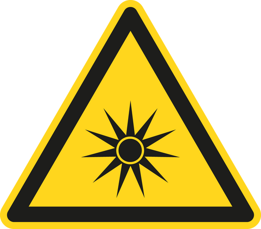 Warnschild - Warnung vor optischer Strahlung