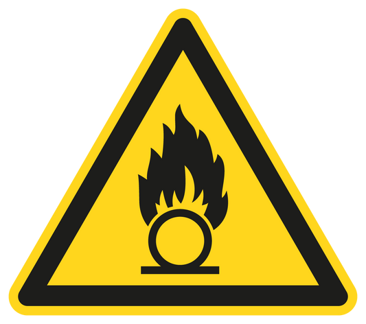 Warnschild - Warnung vor brandfördernden Stoffen