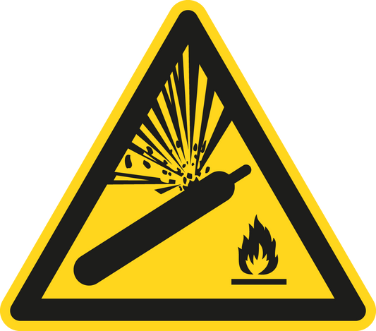 Warnschild - Warnung vor Gasflaschen