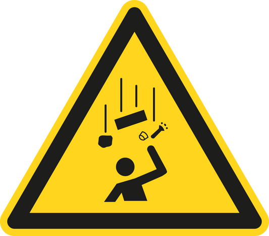 Warnschild - Warnung vor herabfallenden Gegenständen