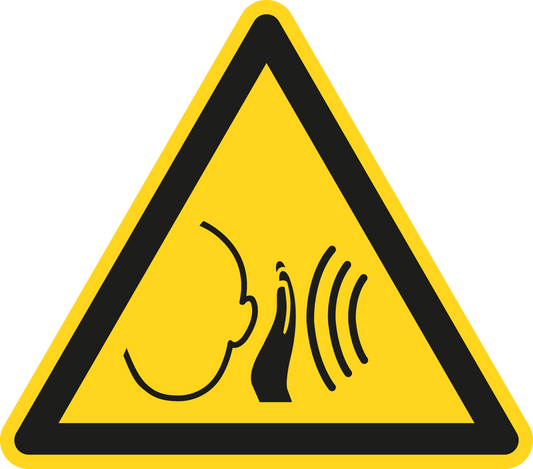 Warnschild - Warnung vor unvermittelt auftretendem lauten Geräusch