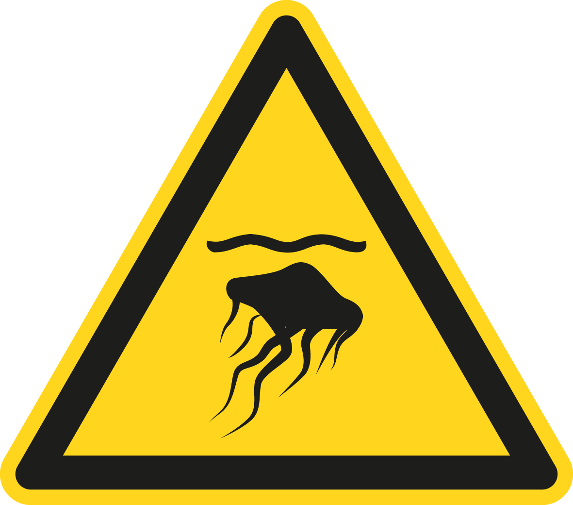 Warnschild - Warnung vor Quallen