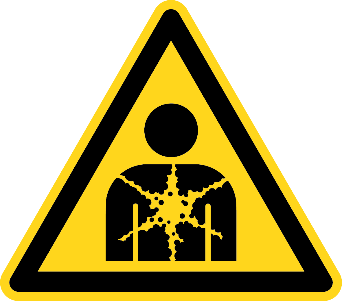Warnschild - Warnung vor gesundheitsgefährdenden Stoffen oder Gemischen