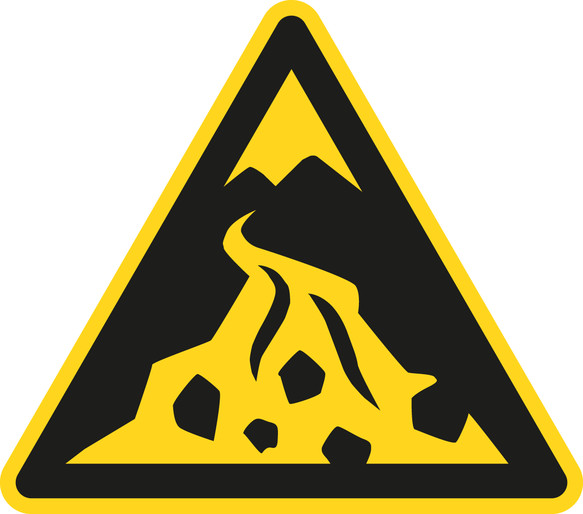 Warnschild - Warnung vor Murganggebiet