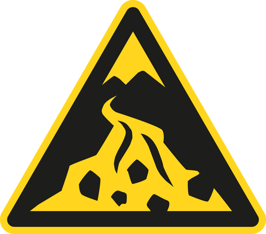 Warnschild - Warnung vor Murganggebiet