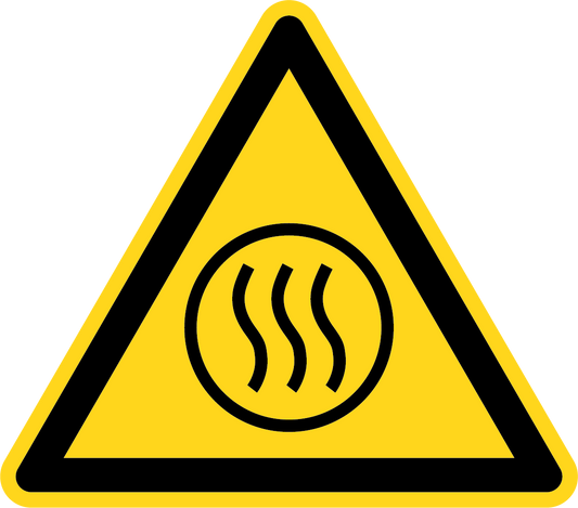 Warnschild - Warnung vor heißem Inhalt