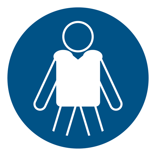 Gebotsschild - Rettungsweste benutzen