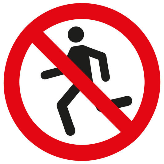 Verbotsschild - Laufen verboten