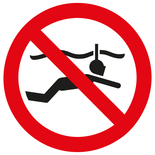 Verbotsschild - Schnorcheln verboten