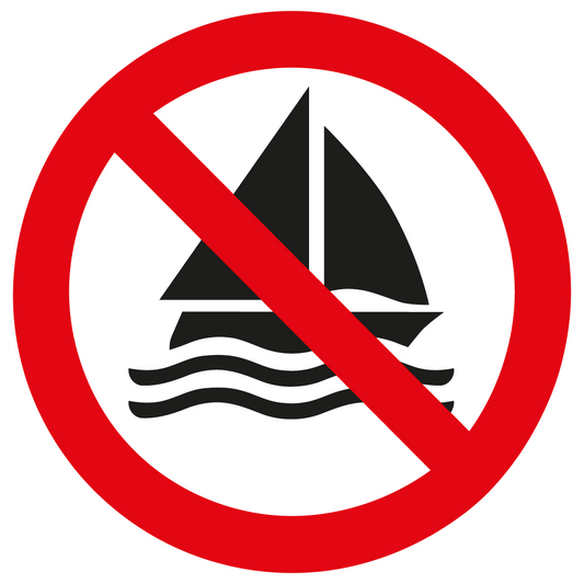 Verbotsschild - Segeln verboten