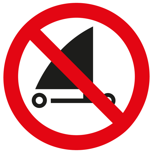 Verbotsschild - Strandsegeln verboten