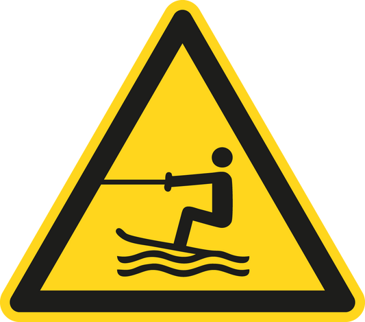 Warnschild - Warnung vor Wasserski-Bereich