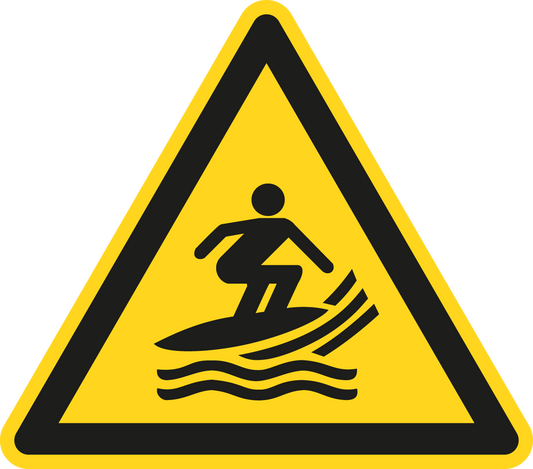 Warnschild - Warnung vor Surfern