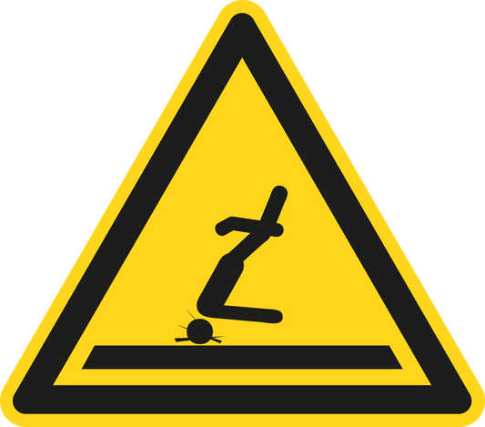 Warnschild - Warnung vor flachem Wasser