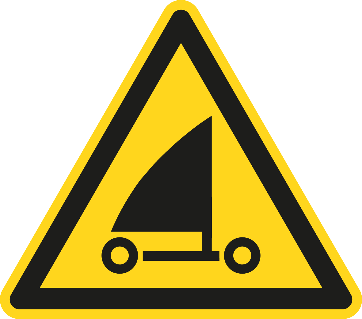 Warnschild - Warnung vor Strandseglern