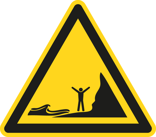 Warnschild - Warnung vor ankommenden Gezeiten